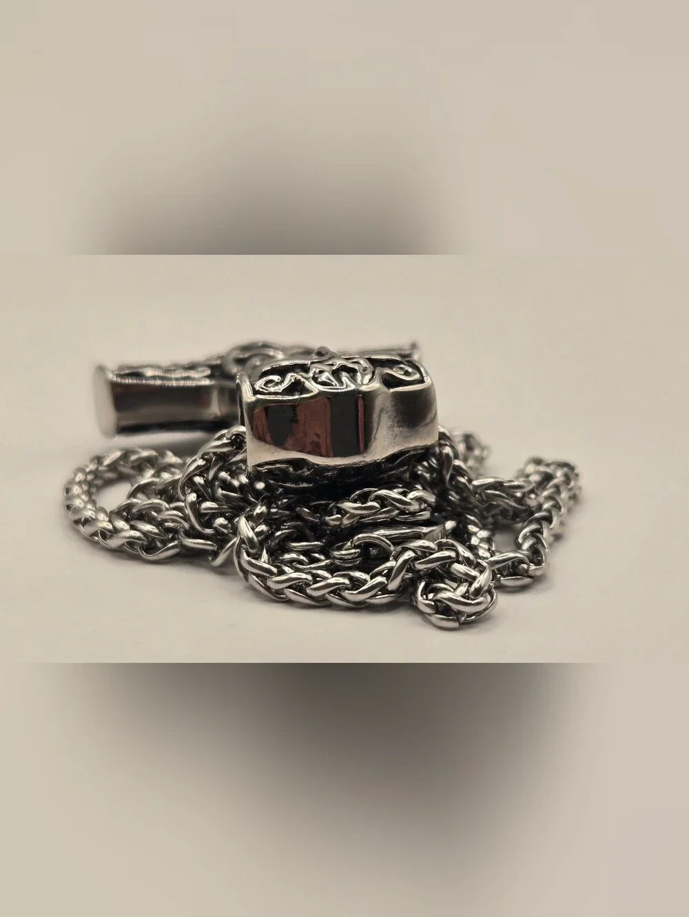 Viking Mjölnir Thor Hammer Necklace Celtic Knot 22” Chain 2.5” Pendant #696